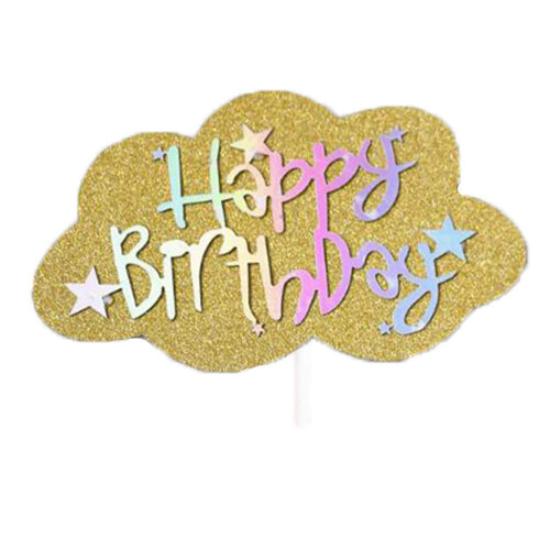 Flairs New York Happy Birthday String Decorations Party Props (Pack Of 1 String Decorations, Rose Gold Glitter Polka Dots And St main image 1