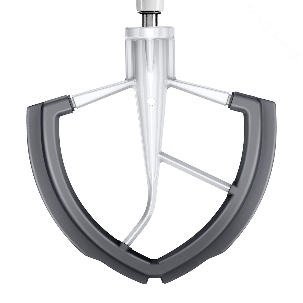 Flex Edge Beater for KitchenAid 6QT Bowl-Lift Stand Mixer Beater with Double Silicone Edge Mixer Paddle Perfect 6 Quart Bowl-Lift Stand Mixer Attac