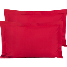 FLXXIE Microfiber King Pillow Shams Set of 2 Fade Wrinkle and Shrinkage Resistant Soft Pillow Covers with Envelope Closure Euro Sham Covers (Red 20