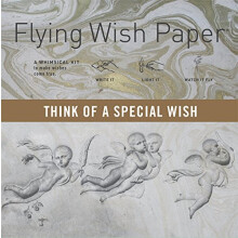 Flying Wish Paper - THINK OF A SPECIAL WISH - ANGELS with Marble Pattern - 5"""" x 5"""" - Mini Kits