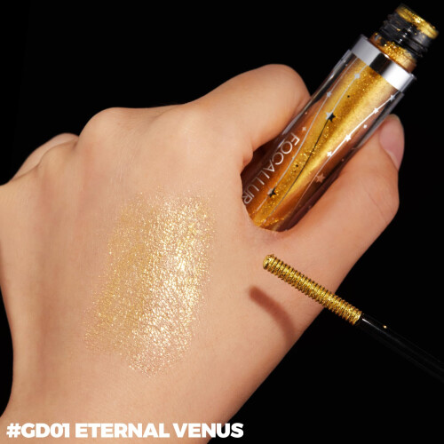 FOCALLURE Star Drifter Glitter Máscara, Define Cílios Longos e Duradouros, Leve e Seca Rápido 2