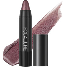 FOCALLURE Ultra Chic Metallic Lipstick Rich Vitamin E Lip Crayon Lightweight Shinning Color without Drying or Fading Long Lasting Lips Makeup #22 Pot