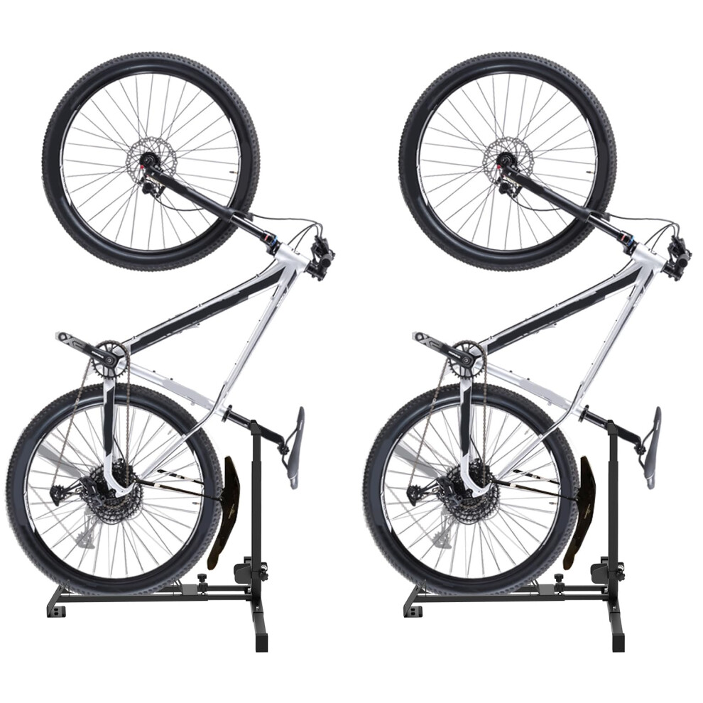 Foozet Bike Stand Vertical Bike Rack Garage Space-Saving Rack with Adjustable for Garage & Apartment Bike Storage for Indoor Storage (2 pack)