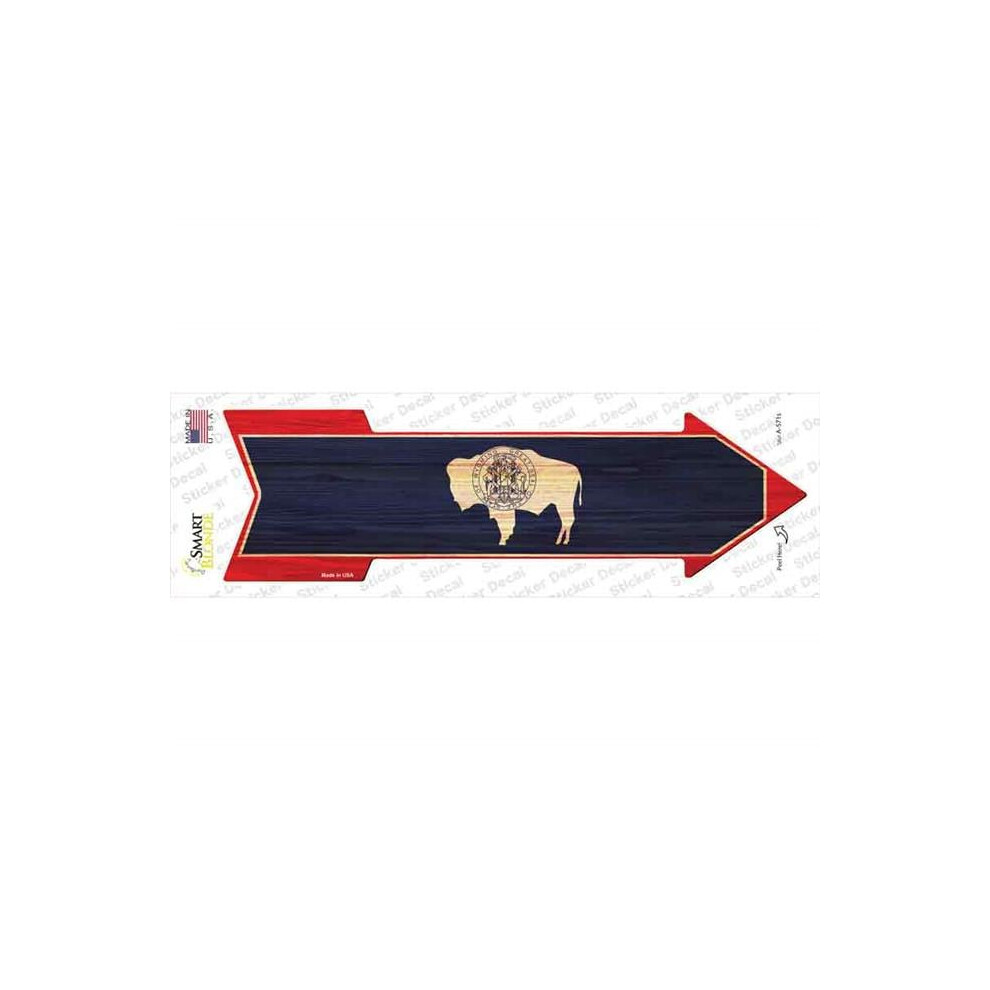 Smart Blonde A-571S-M Wyoming State Flag Novelty Arrow Sticker Decal - Medium 792636337802
