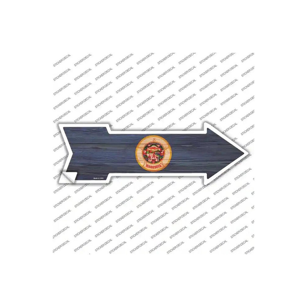 Smart Blonde A-544S-Xl Minnesota State Flag Novelty Arrow Sticker Decal - Extra Large 792636338007