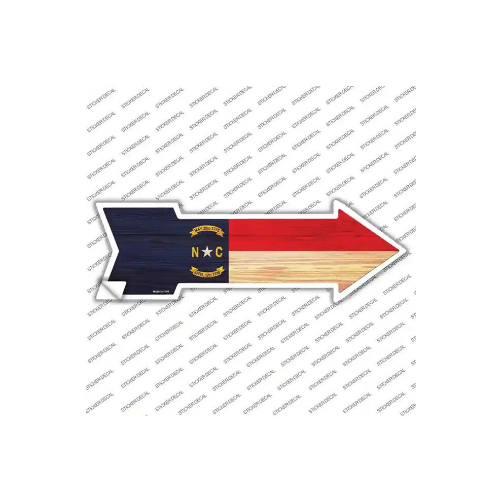 Smart Blonde A-554S-Xl North Carolina State Flag Novelty Arrow Sticker Decal - Extra Large 792636338045