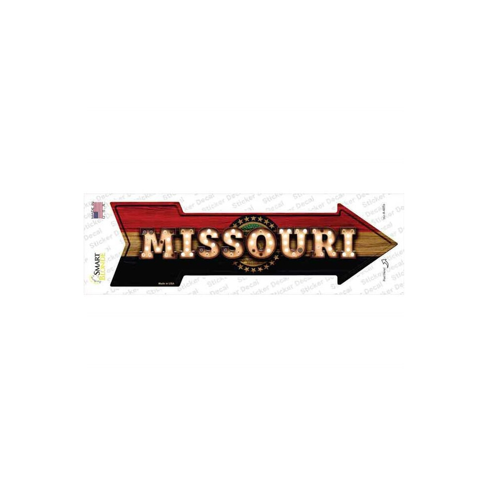 Smart Blonde A-605S-M Missouri Bulb Lettering Novelty Arrow Sticker Decal - Medium 792636338861