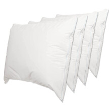 ForPro Professional Collection Premium Waterproof Pillow Protectors Standard Size Pillow Cases with Zipper Natural 4-Count