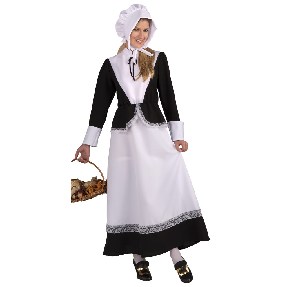 Photos - Fancy Dress Forum Novelties womens Plymouth Pilgrim Woman Adult Sized Costumes Black Standard US Black 67599