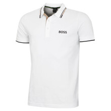 (L, Natural) Hugo Boss Mens 2025 Paddy Pro Cottton-Blend Contrast Stripe Golf Polo Shirt