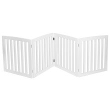 Cancelletto per cani autoportante, cancelletto per animali domestici, per scale, corridoi, porte, 24 pollici, 4 pannelli, recinzione pieghevole p