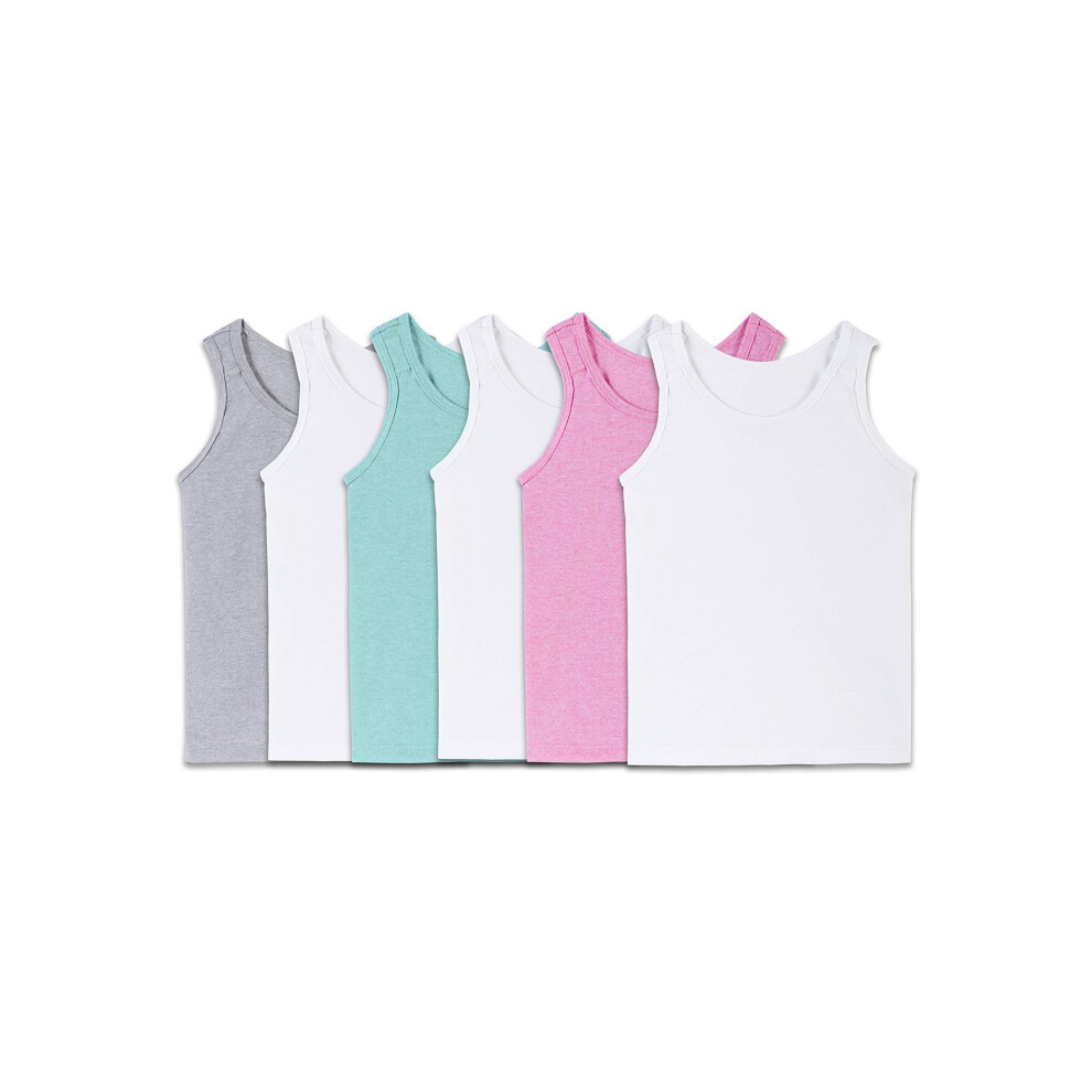 Fruit Of The Loom girls Undershirts (Camis & Tanks) Undershirt Toddler Tank - 6 Pack Assorted 4-5T US