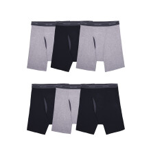Fruit of the Loom Coolzone Boxershorts voor heren, vochtafvoerend en ademend, diverse kleuren, multipacks van 6 stuks - zwart/grijs medium