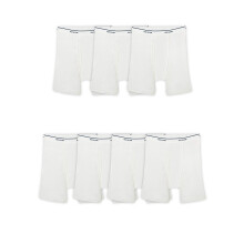 Fruit of the Loom Men's Coolzone Boxer Briefs Moisture Wicking & Breathable Assorted Color Multipacks 7 Pack-White Large