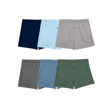 Fruit of the Loom Men's Tag-Free Boxer Shorts (Knit & Woven) Knit-6 Pack-Assorted Colors Large