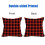 Fukeen 2 Pacote Capa de Almofada Impermeável para Natal 18x18 Polegadas Xadrez Vermelho e Preto 4