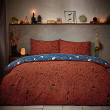 furn. Witchy Vibes Super King Duvet Set Rust Orange