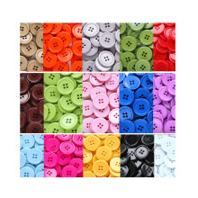 GANSSIA 1 inch (25 mm) 15 culori asortate nasturi cusut nasturi cu spate plat multicolore pachet de 90 cu cutie (fiecare culoare 6 buc)