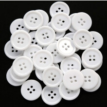GANSSIA Butoane albe de 1 inch (25 mm) Butoane din ra?ina cu spatele plat pentru cusut articole de mbracaminte DIY Craft Scrapbooking Pachet de