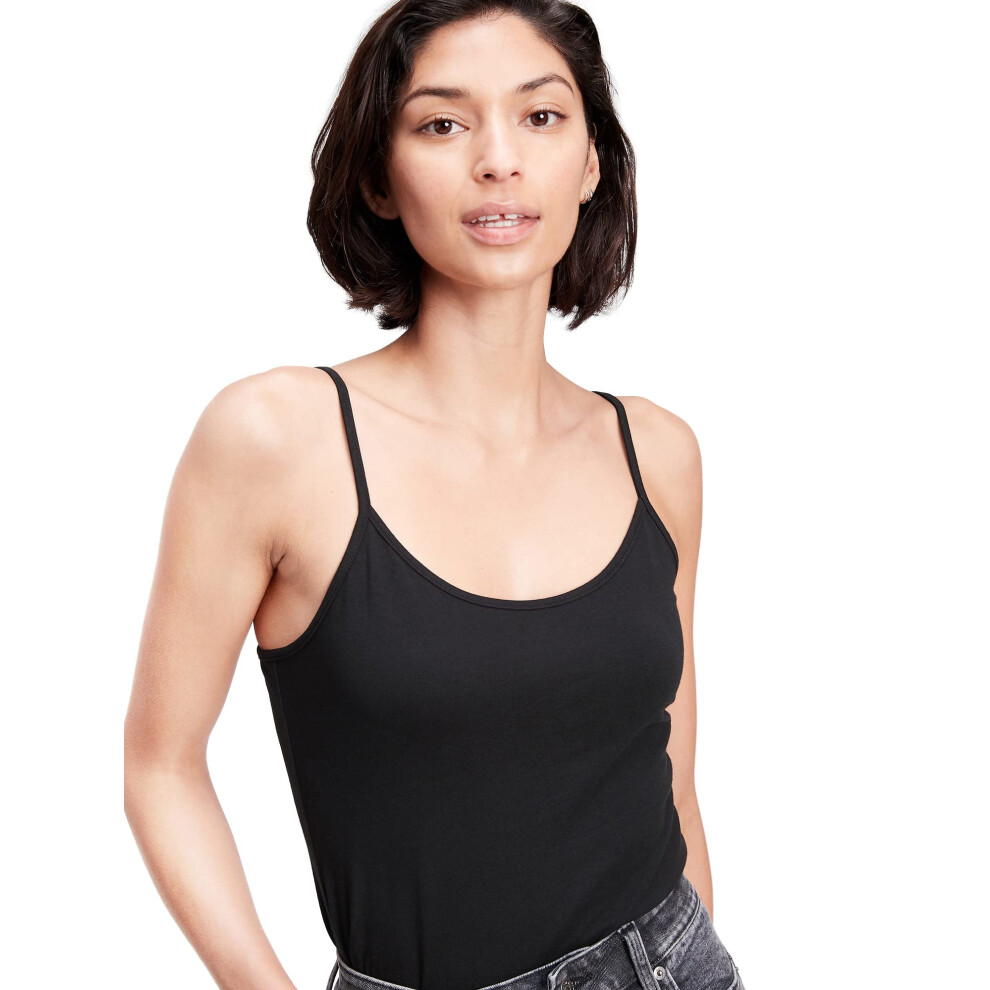 Chemise caraco ajust   e GAP pour femme, noir v   ritable, taille S, petite,    tats-Unis