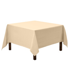 Gee di Moda firkantet dug - 85 x 85 tommer beige bordklud til store firkantede eller runde borde - kraftigt vaskbart stof - til buffetbord ferie