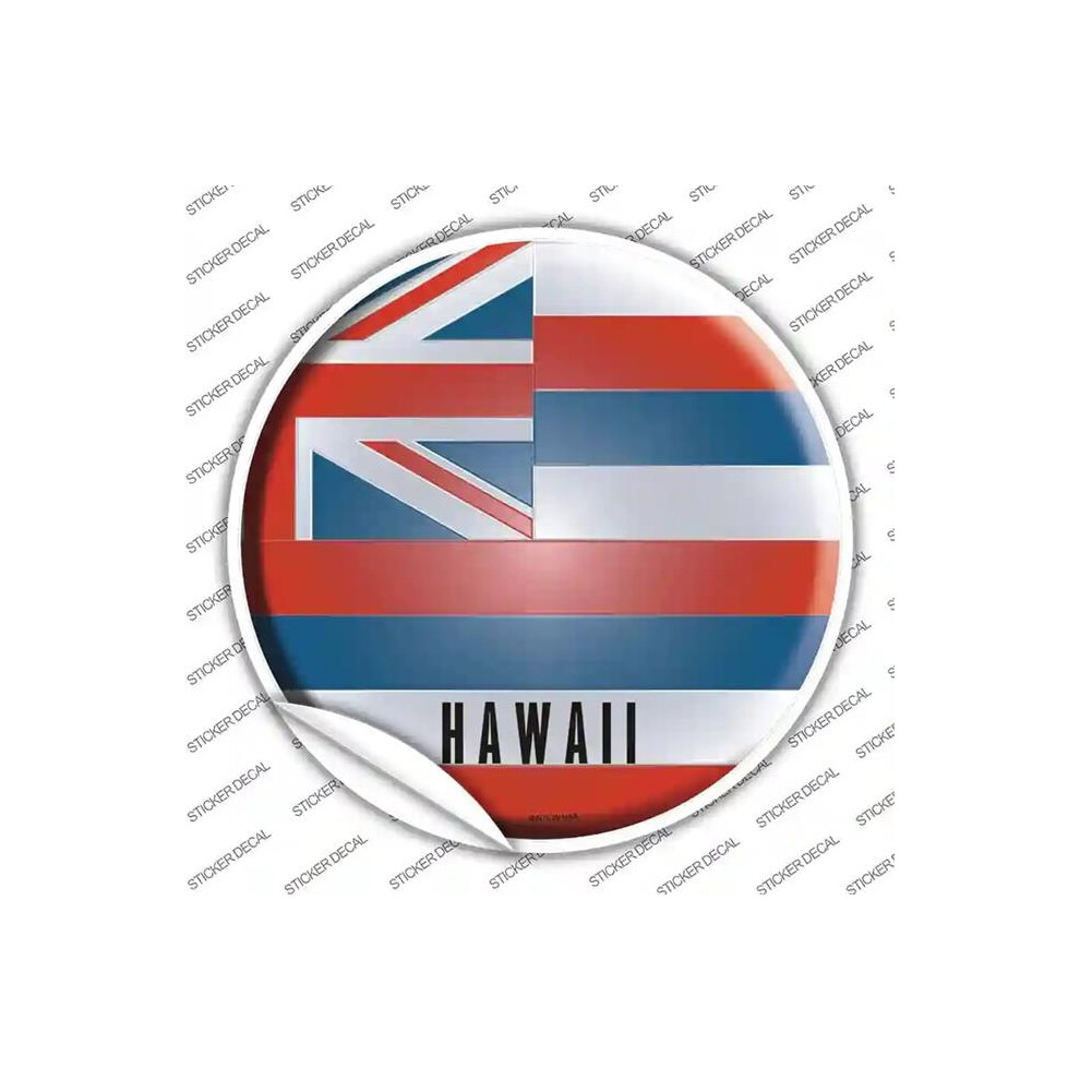 Smart Blonde C-110S-S Hawaii State Flag Novelty Circle Sticker Decal - Small 792636346880