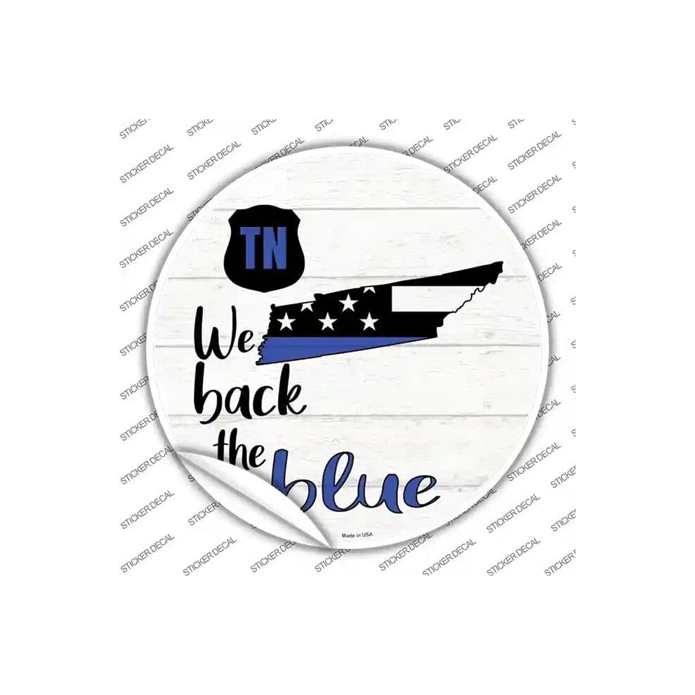 Smart Blonde C-1271S-S Tennessee Back The Novelty Circle Sticker Decal - Small Blue 792636348471
