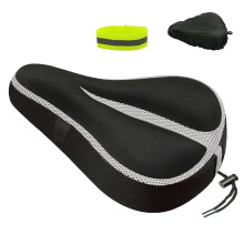Geronmine Gel Fietszadelhoes Gewatteerde Fietszadelhoezen voor Dames & Heren Meest comfortabele hometrainer zitkussenhoes Zacht voor Spin Indoor Outd