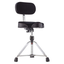 Gibraltar 9608MB Bike Seat Style Large Cordura Drum Throne with Backrest Black 7.5(h) x 19.5(w) x 20.5(l) inches
