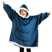 Kicherndes Getup tragbarer Decken Hoodie fr Frauen Mnner - bergroe Flanell Sherpa Fleece -Kapuze -Decke - weich gemtliche warme Decke Sweats