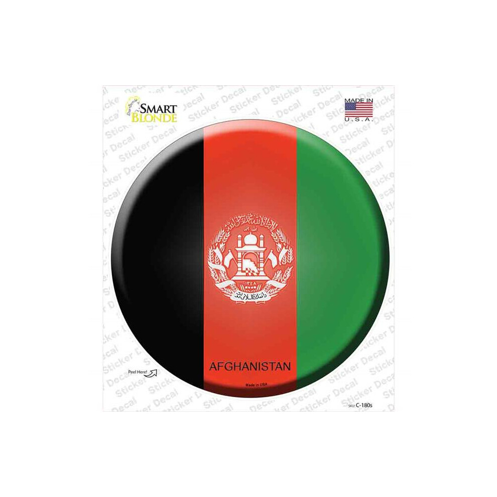 Smart Blonde C-180S-M Afghanistan Country Novelty Circle Sticker Decal - Medium 792636349256