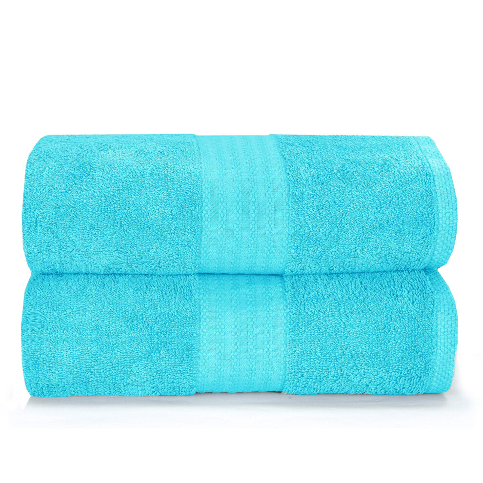 Drap de bain surdimensionn    GLAMBURG Premium Cotton (lot de 2) 35 x 70 cm - 100 % pur coton - Id   al pour un usage quotidien - Ultra doux et tr   s
