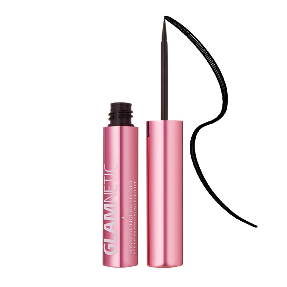 Glamnetisk Black Glamnetic Magnetic Eyeliner Liquid For Eyelashes - Waterproof & Smudge Proof Liner | All-Day Hold For Magnetic Lashes Quick-Drying Paraben-F