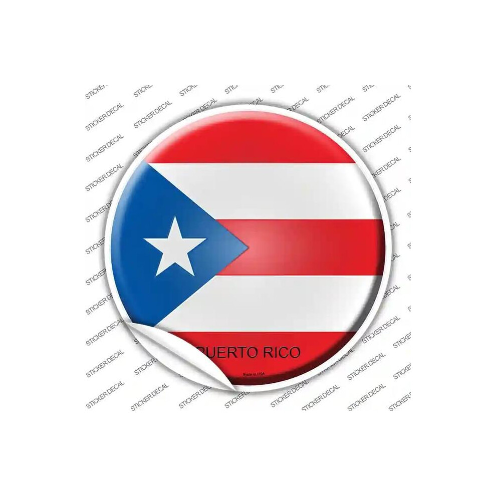 Smart Blonde C-392S-S Puerto Rico Country Novelty Circle Sticker Decal - Small 792636350283