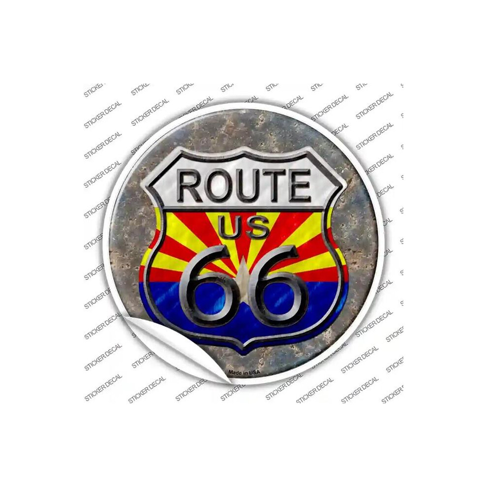 Smart Blonde C-517S-L Arizona Route 66 Novelty Circle Sticker Decal - Large 792636350894