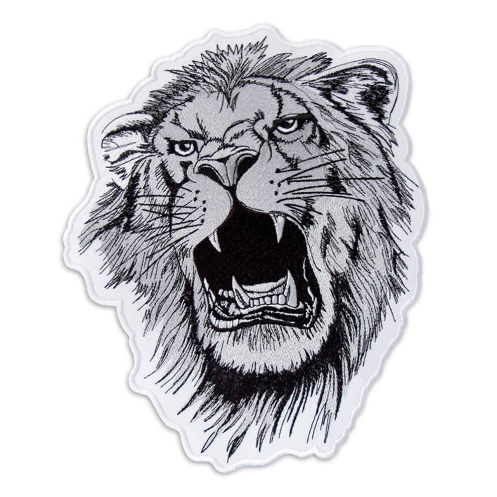 Garling Lion Big Wild Cat Hafted Patch Iron On (11 "" X 13,8 """" Obrcil Sie Na Lewa Strone)-image