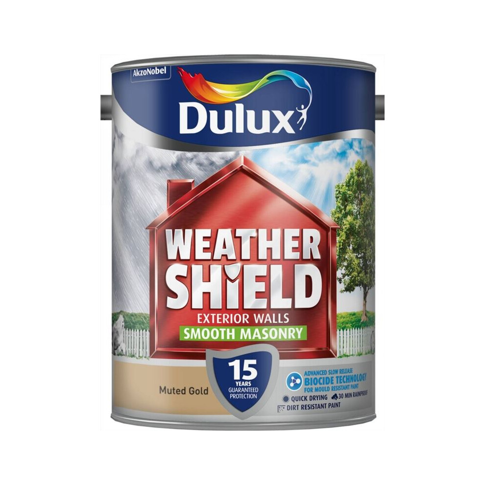 Dulux - Weathershield Smooth Masonry Paint 5L - Muted Gold
