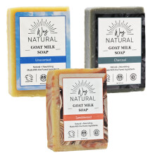 Sabonetes de Leite de Cabra (3 Sabonetes Naturais) - Suaves, Sem Corantes, Sabonete de Leite de Cabra