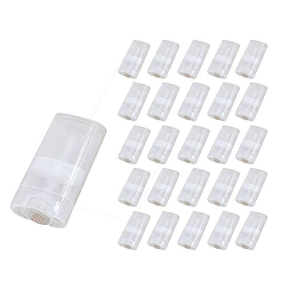 Goege 15 Ml Clear Empty Plastic Oval Deodorant Containers Lip Balm Tubes For Lipstick Crayon Chapstick Homemade Lip Balm Bpa Free (25 Pcs)