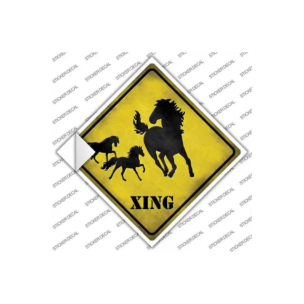 Smart Blonde Cx-021S-L Horse Xing Novelty Diamond Sticker Decal - Large 792636351310