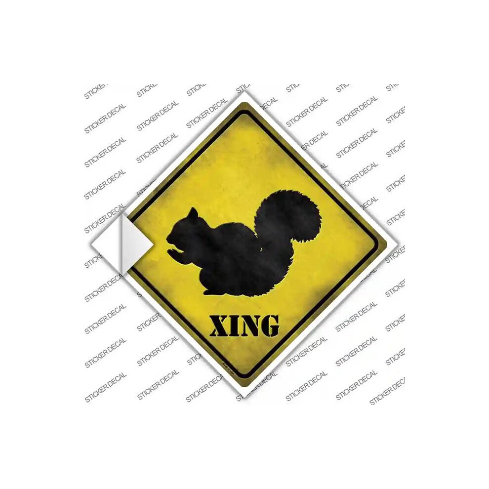 Smart Blonde Cx-025S-S Squirrel Xing Novelty Diamond Sticker Decal - Small 792636351334