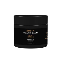 Golden Grooming Beard Oil & Balm Bundle for Men - Natural Growth Kit with Shea Butter - Tame Moisturize & Style Your Beard - Smoky Citrus Beard