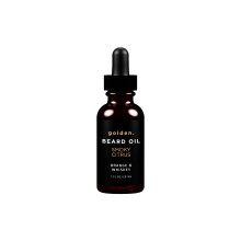 Golden Grooming Beard Oil & Balm Bundle for Men - Natural Growth Kit with Shea Butter - Tame Moisturize & Style Your Beard - Smoky Citrus Beard