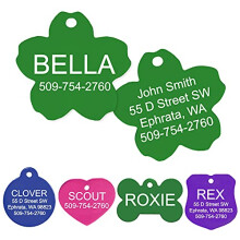 GoTags Hundemarken, personalisierbar, gravierte Hunde- und Katzen-ID-Tags fr Haustiere, individuell graviert auf beiden Seiten, verschiedene Formen,