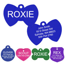 GoTags Hundemarken, personalisierbar, gravierte Hunde- und Katzen-ID-Tags fr Haustiere, individuell graviert auf beiden Seiten, verschiedene Formen,