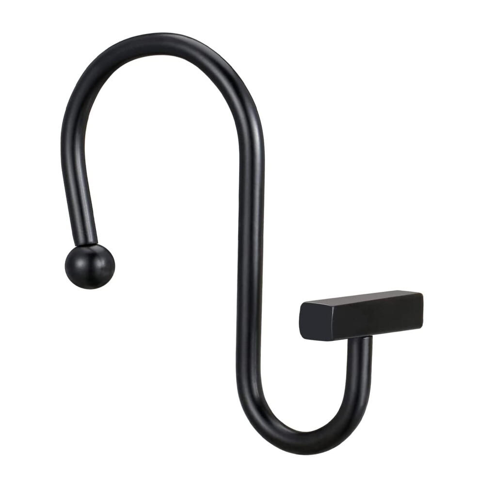 Crochet D Coratif Pour Rideau De Douche Gracelife, Moderne, Carr , En Forme De T, Antirouille, Pour Salle De Bain (Dor )-image