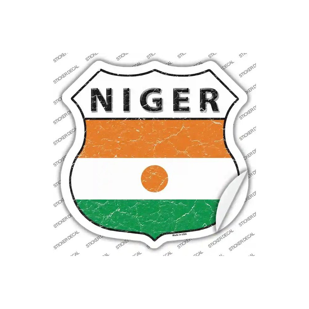 Smart Blonde Hs-352S-L Niger Flag Novelty Highway Shield Sticker Decal - Large 792636353710
