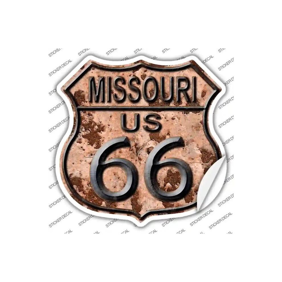 Smart Blonde Hs-490S-Xl Missouri Route 66 Rusty Novelty Highway Shield Sticker Decal - Extra Large 792636354335