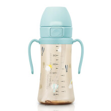 GROSMIMI Flip Top Spill Proof Sippy Cup PPSU BPA Free 10 oz Stage 2 Straw for Toddlers (Air Balloon)
