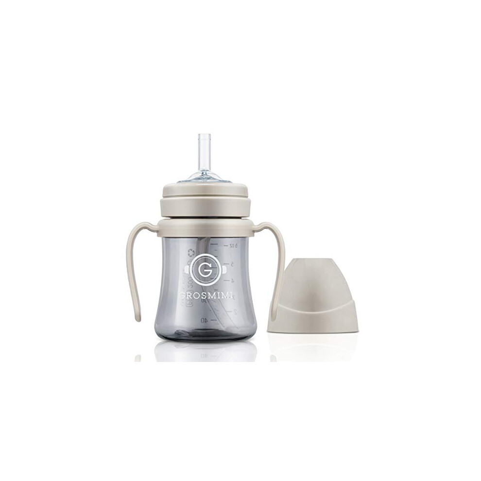 Spill Proof No Spill Magic Sippy Cup With Straw With Handle For Baby And Toddlers Customizable Ppsu Bpa Free 6 Oz Beige Grosmimi